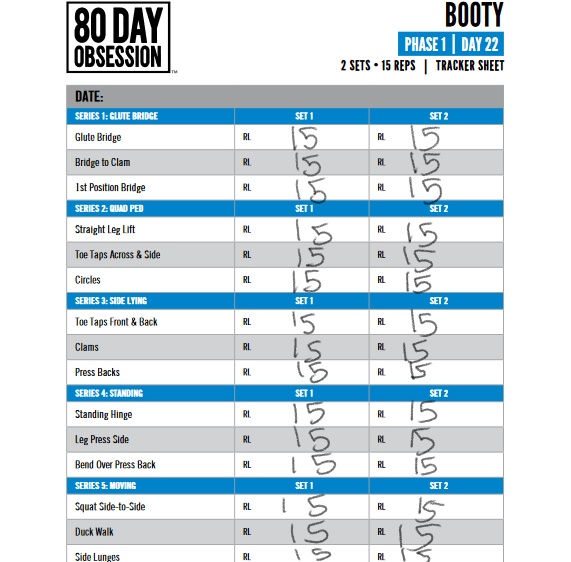 10 Minute 80 day obsession day 1 full workout for Gym