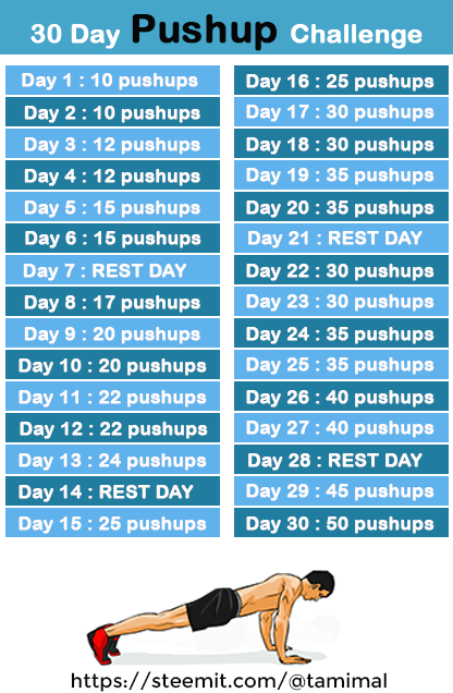 30 Day PUSHUP Challenge — Steemit
