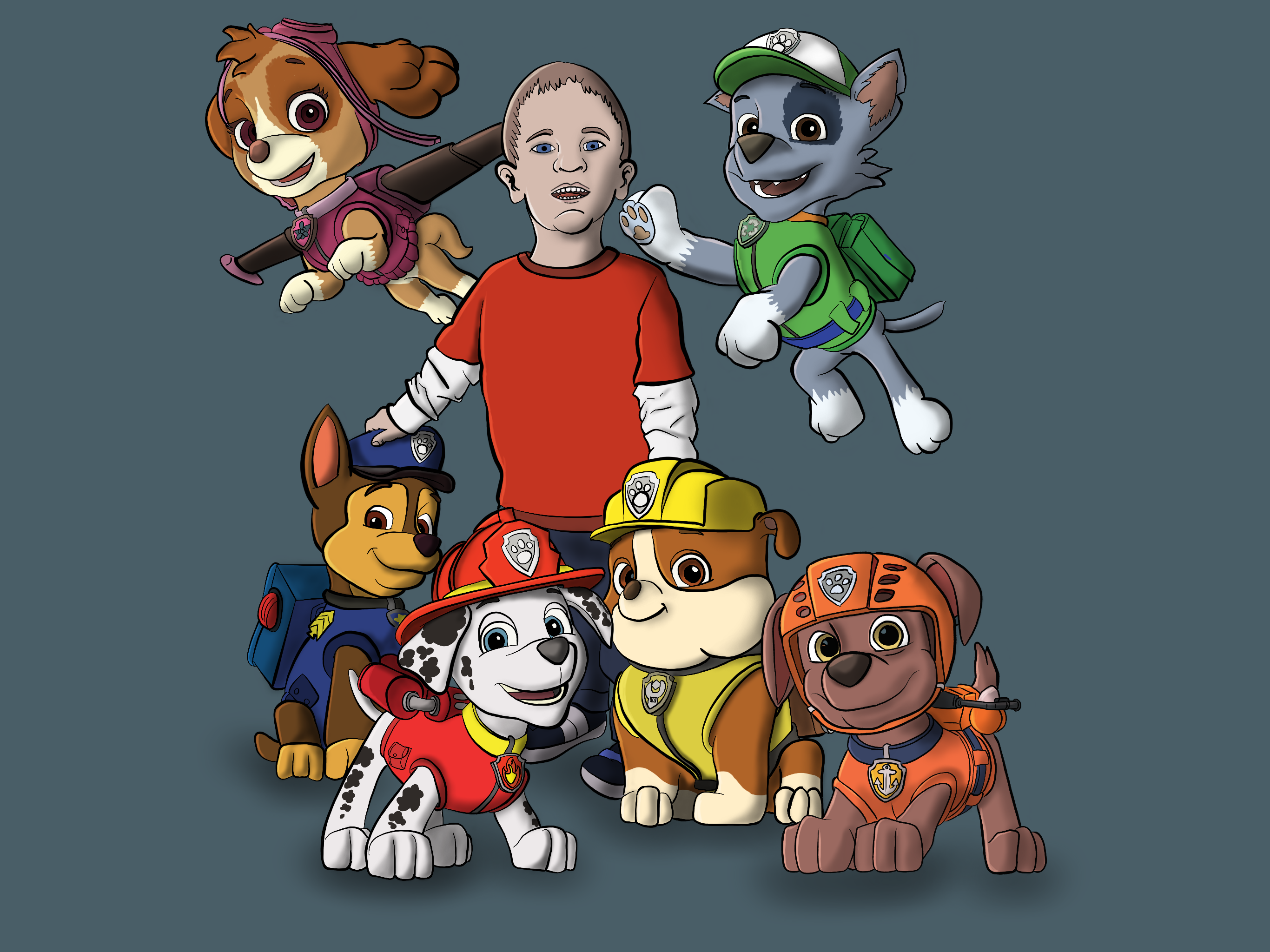 Drawing Of My Son With Paw Patrol - Steemit.