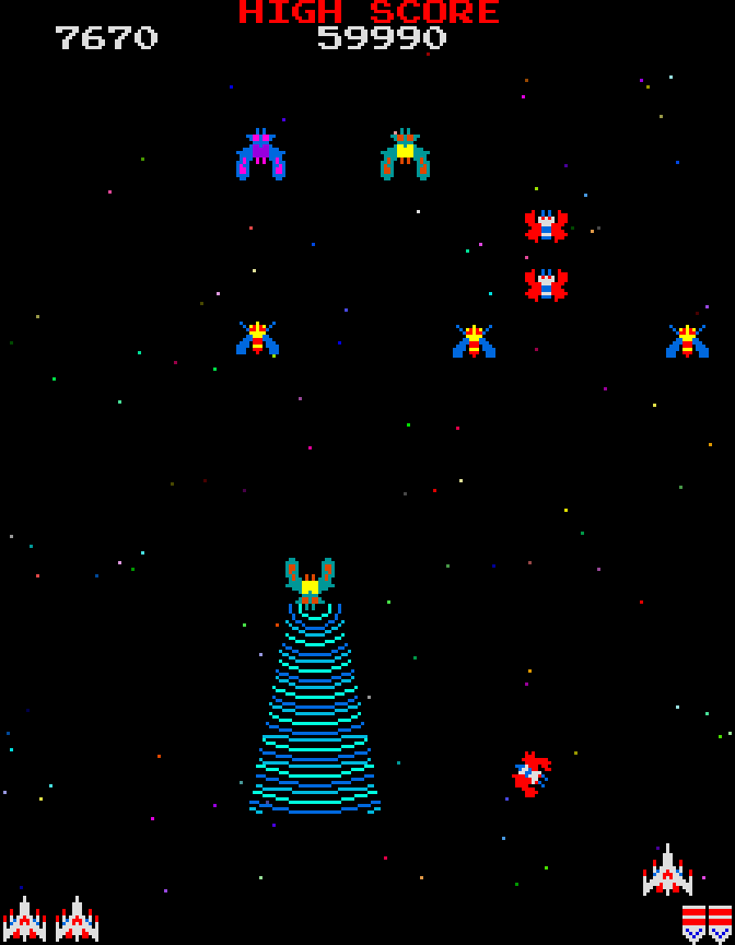 Galaga. Галага Денди. Galaga игра. Galaga 1981. Скриншот игры Galaxian.