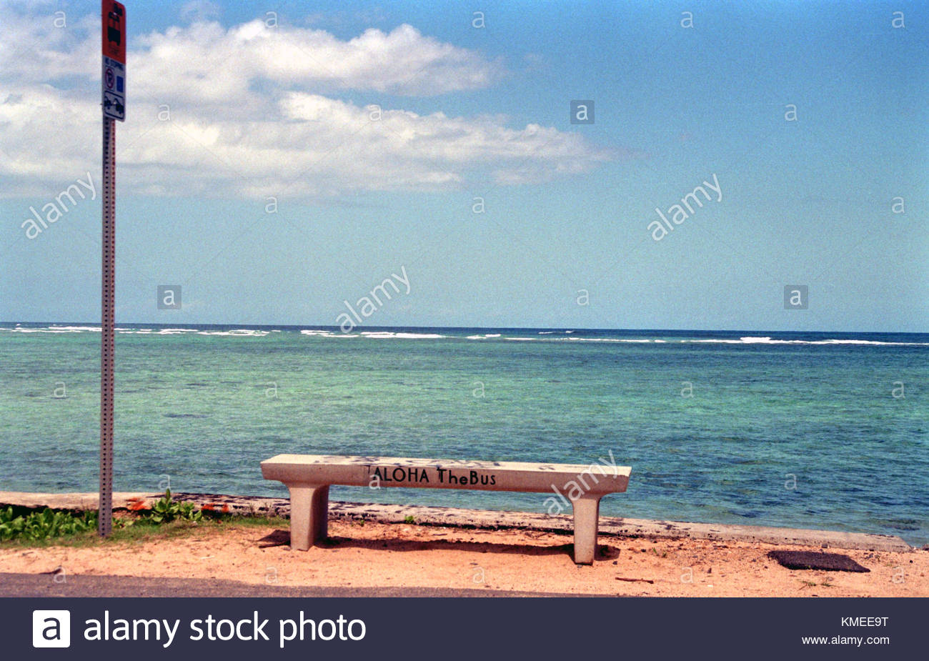 a-general-view-of-atmosphere-of-a-bus-stop-on-beach-in-oahu-hawaii-KMEE9T.jpg