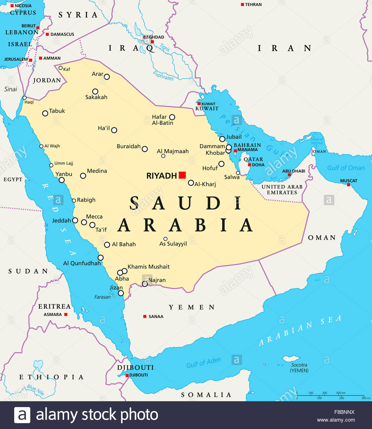 saudi-arabia-political-map-with-capital-riyadh-national-borders-and-F8BNNX.jpg