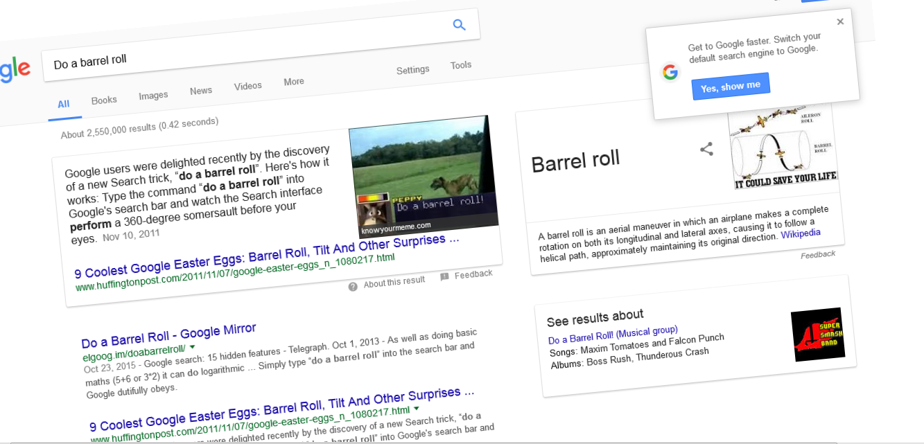 Make Google Do a Barrel Roll and 6 Other Crazy Tricks! 