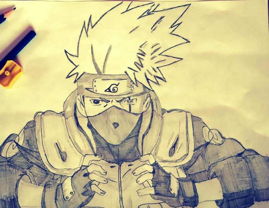 Anime ( Naruto) Kakashi Hatake - Drawing Art — Steemit