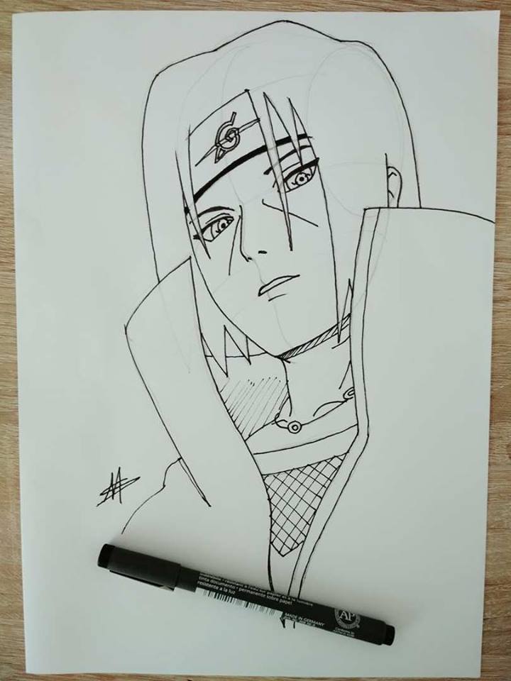 Art - Itachi Uchiha drawing step by step Naruto series — Steemit