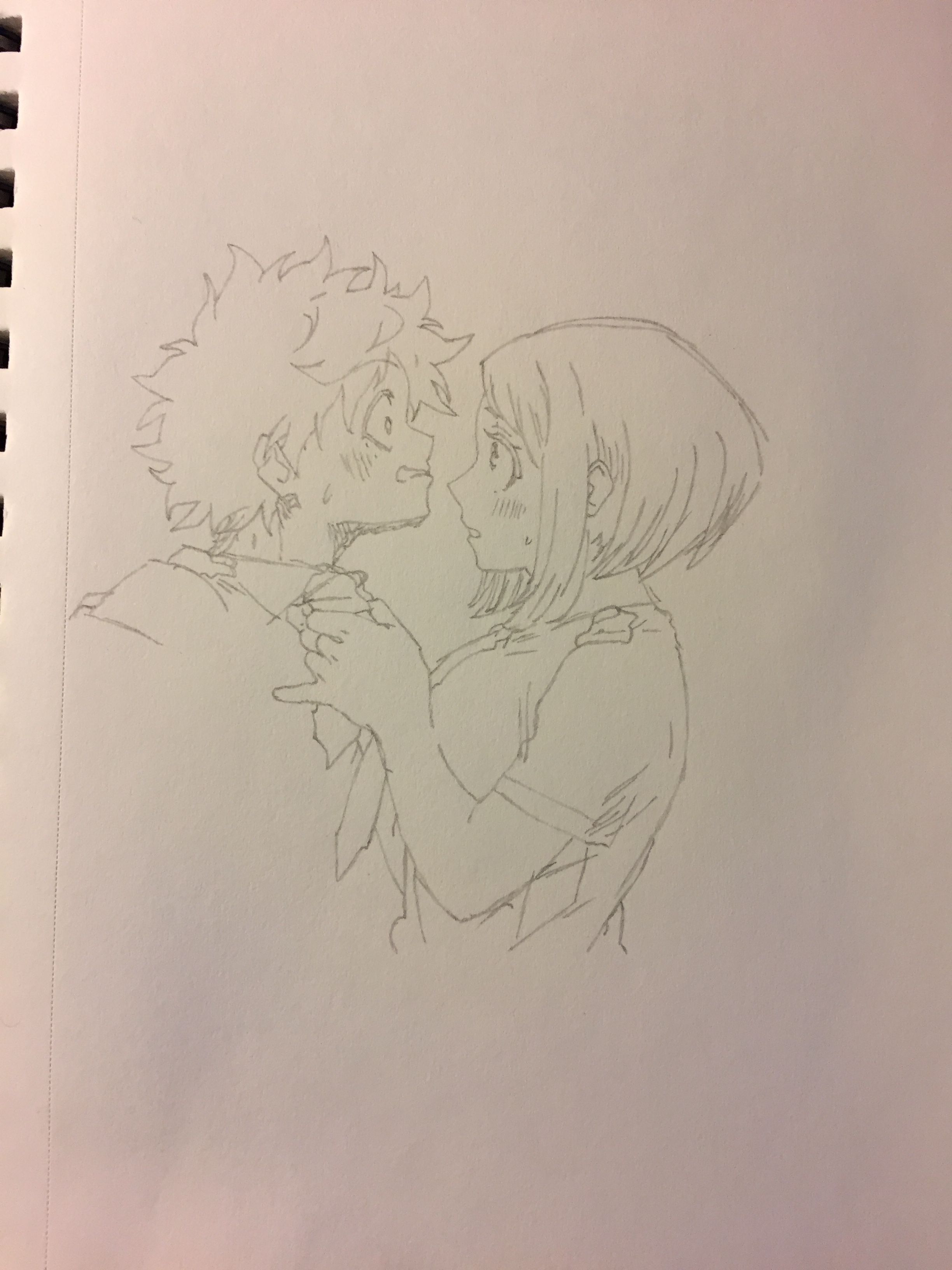 Izuku Midoriya and Ochaco Uraraka from My Hero Academia | Speed Drawing |  Time Lapse | Art by Clark — Steemit