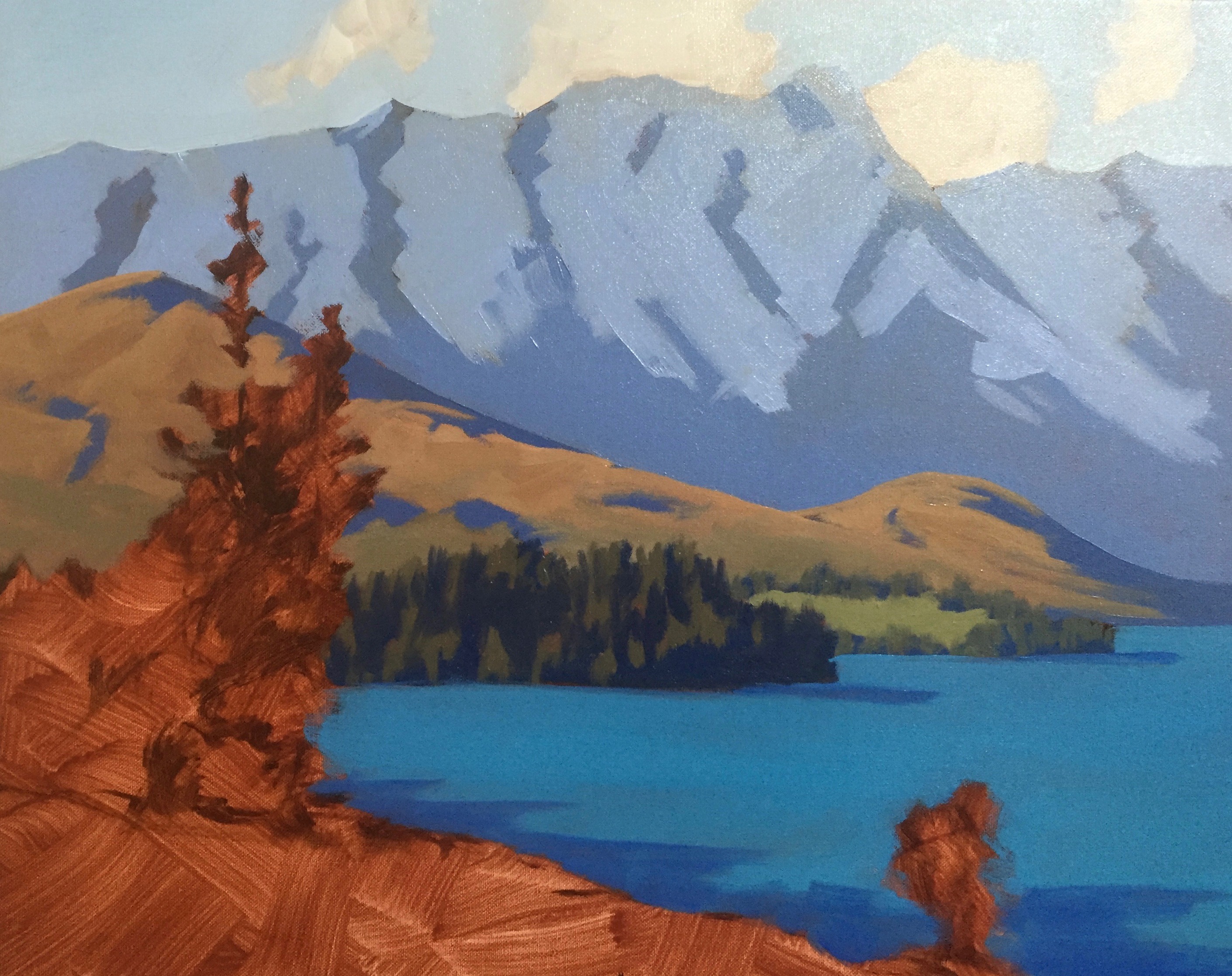 Painting a Mountain Landscape My Painting Process Photos and Final