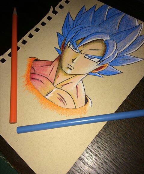 Painting of Goku Super Saiyajin Blue. — Steemit