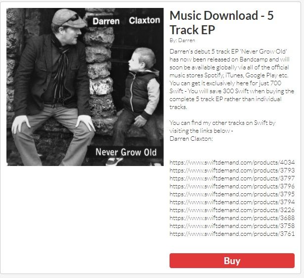 Image - Darren Claxton Music EP available on SwiftDemand