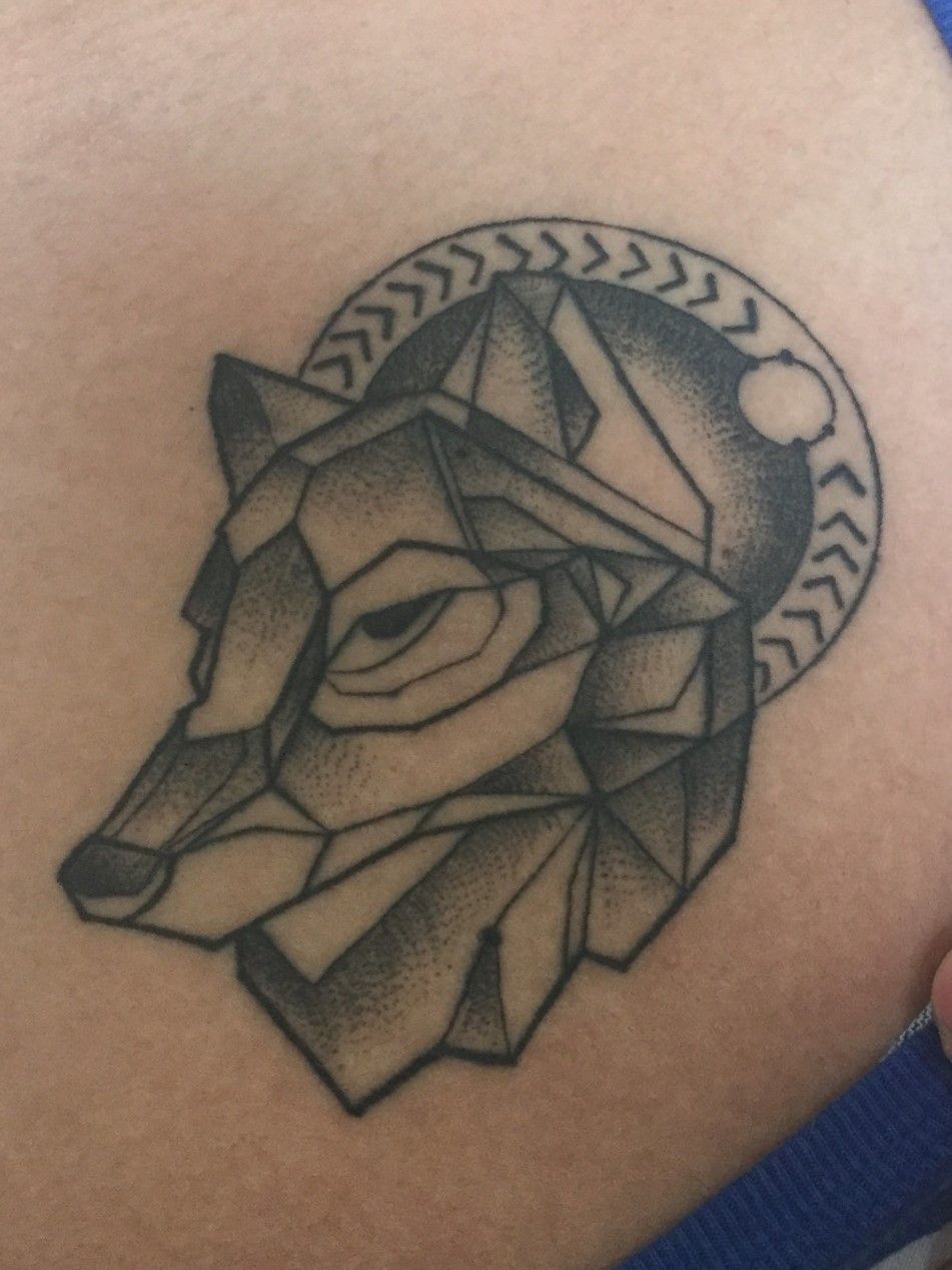 Geometric Wolf Tattoo Steemit