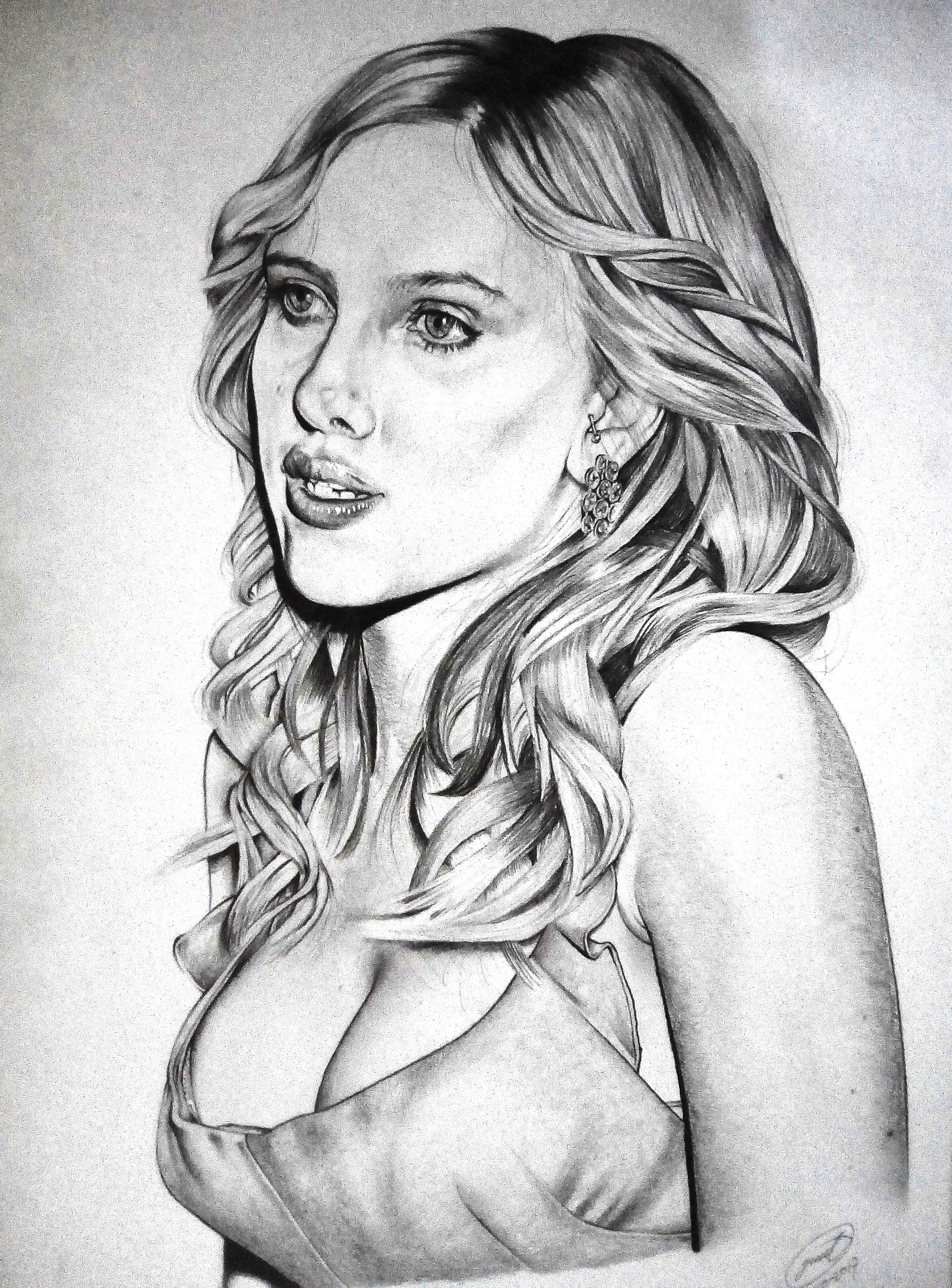 Scarlett Johansson Pencil A4  rArt