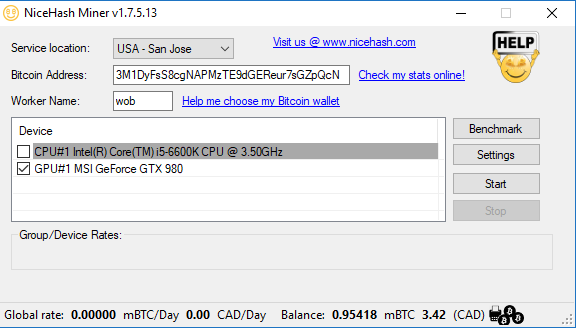 Nicehash Profitability Chart