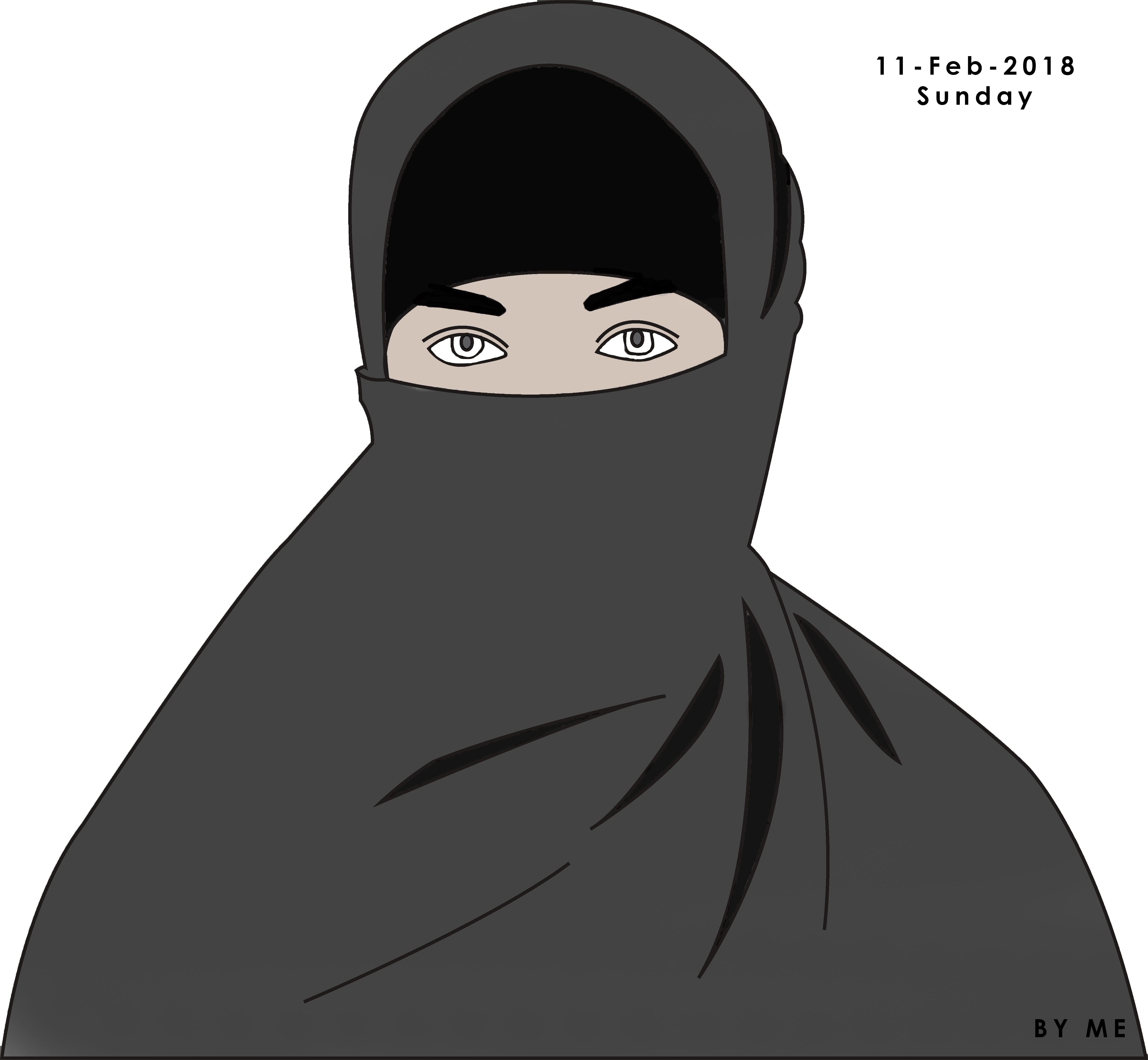 Burka/Hijab Girl Vector/Cartoon Art made By Me Check It Out — Steemit