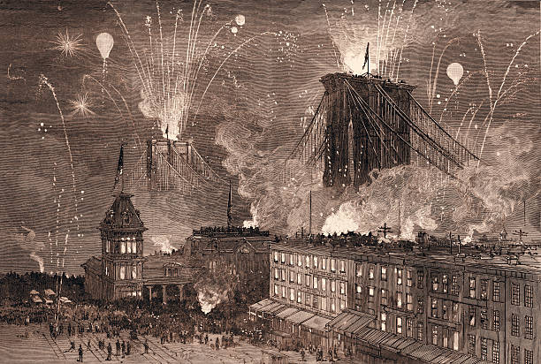 engraving-depicts-a-nighttime-scene-as-fireworks-explode-the-the-of-picture-id620628952.jpg