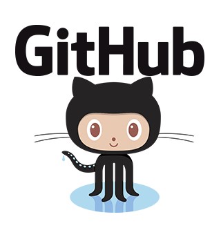 A GitHub logo with GitHub wtitten in black with a cartoon mascot of an octocat, with cats head and octopus body