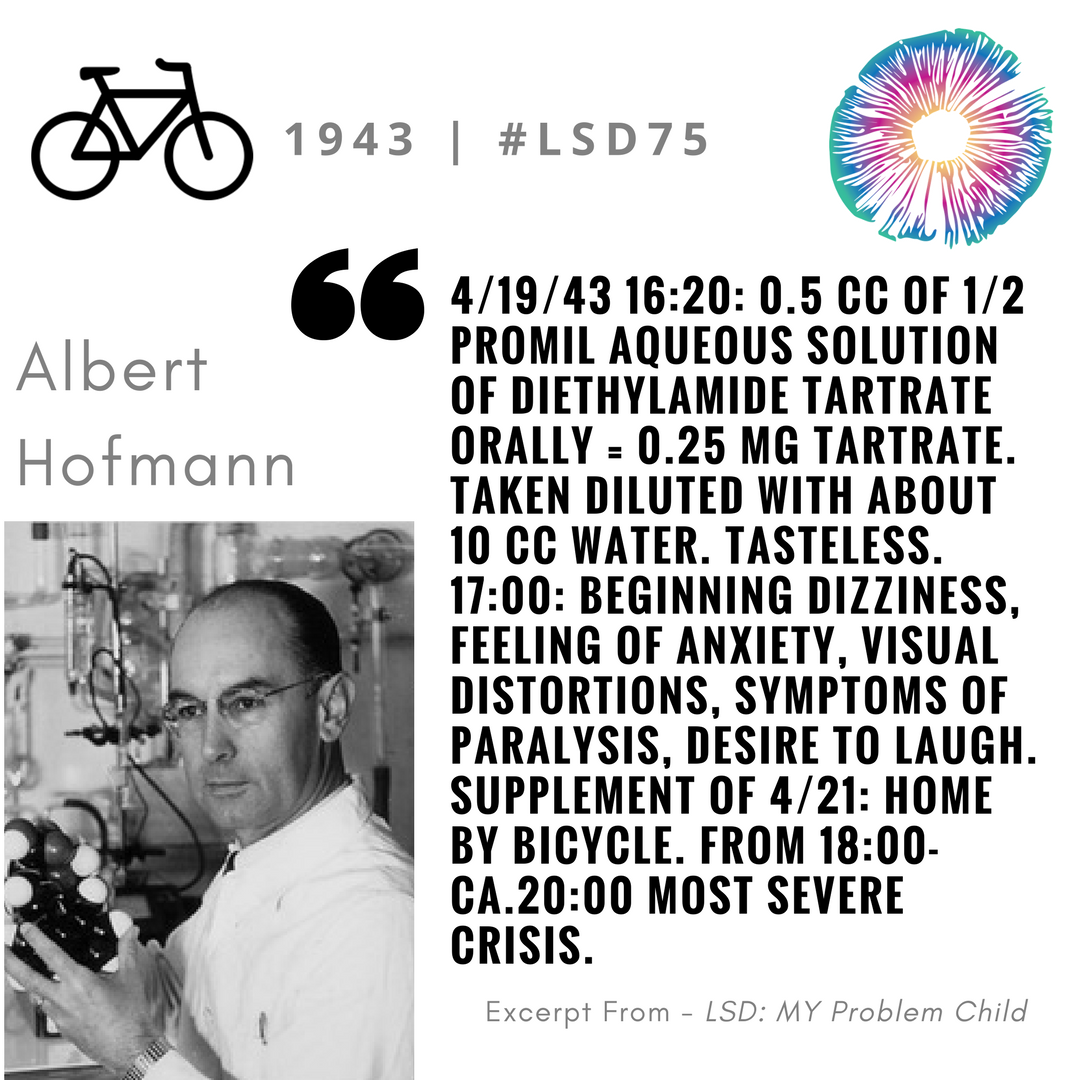 Happy Bicycle Day 75th Anniversary Of Dr Albert Hofmann S First Intentional Lsd Trip Steemit