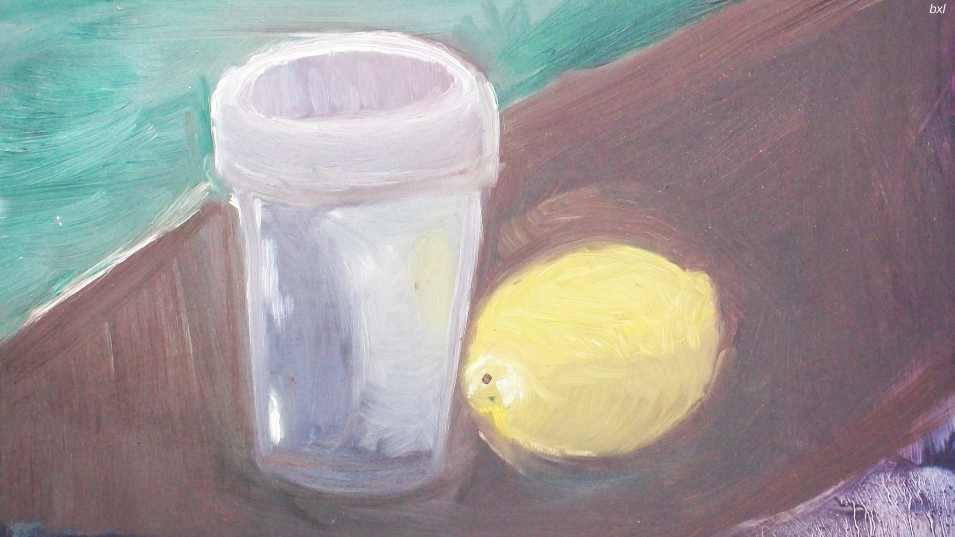 Lemon and cup painting color challenge wednesday yellow bxlphabet (1).jpg