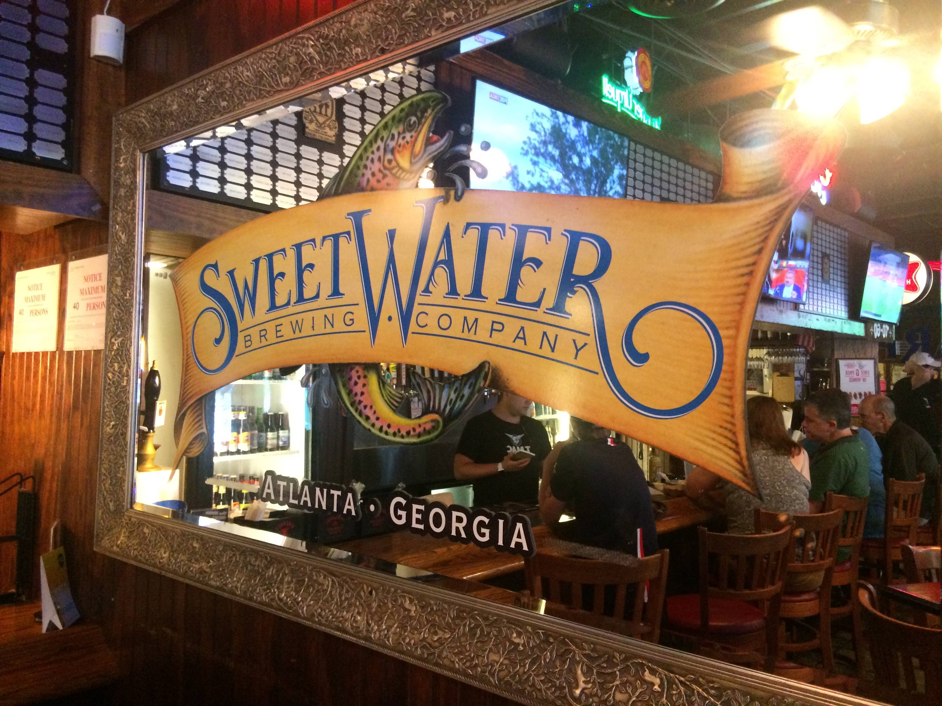 Mirror With Sweetwater Beer Logo
