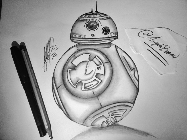 Sanción vena Fondos Intentando realizar dibujos de Star Wars: Ilustración del BB-8 — Steemit