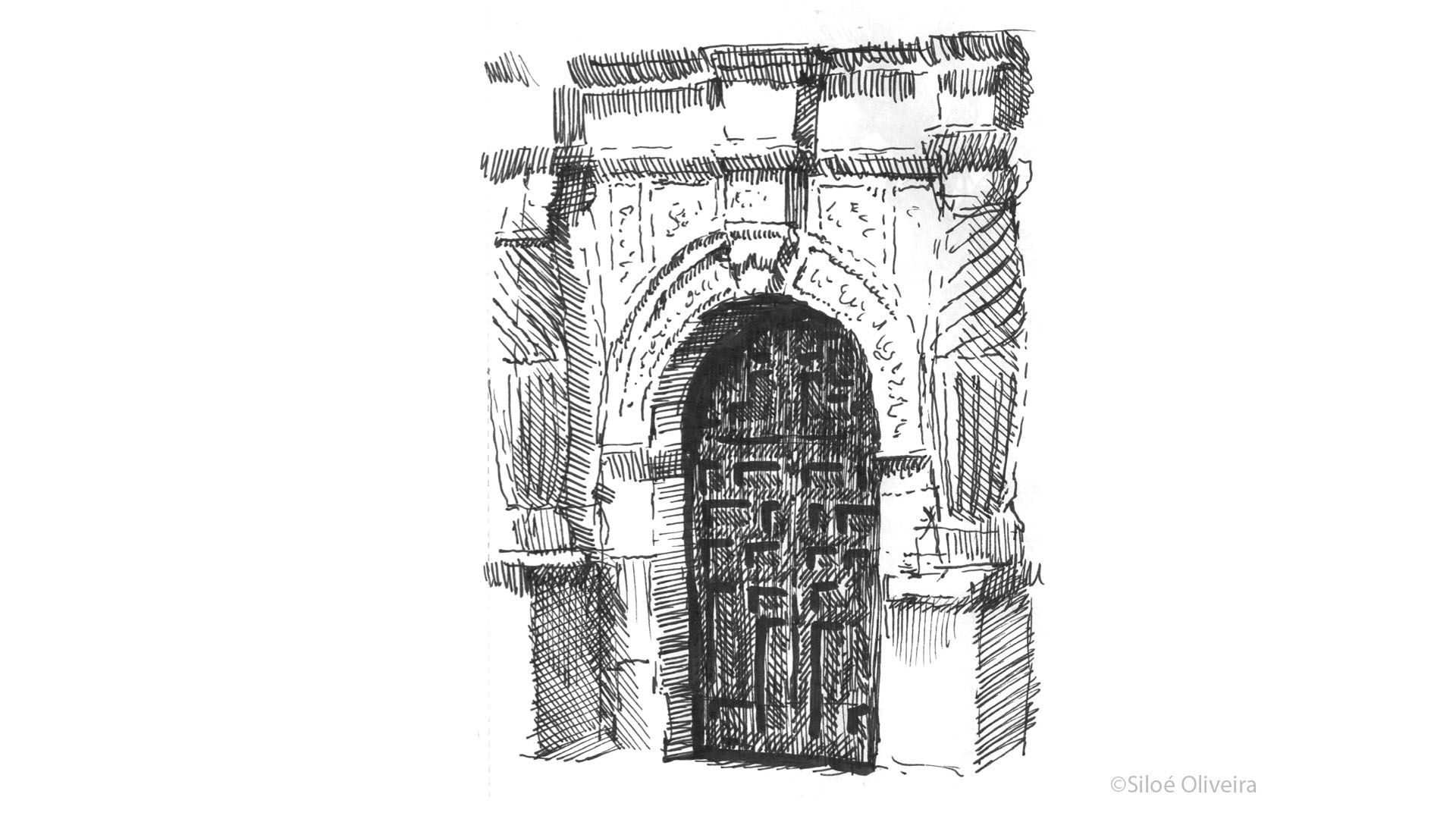The Alamo Door Pen And Ink Drawing Travel Sketchbook Steemit