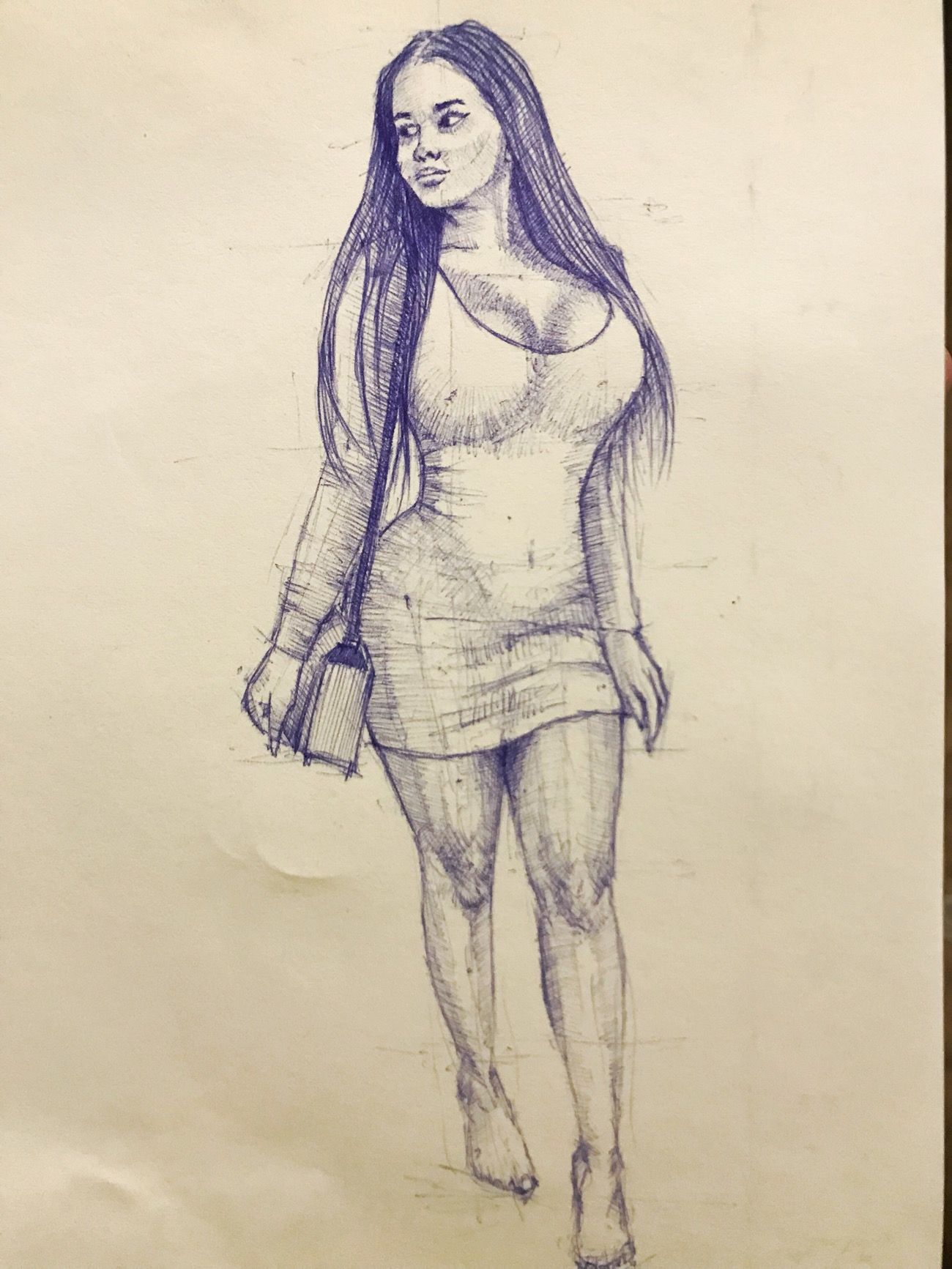 drawing of a woman body