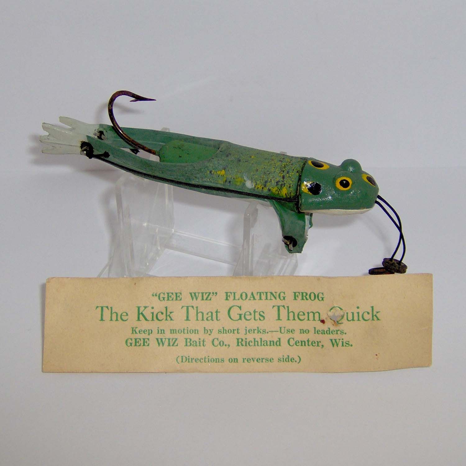 Vintage Gee Wiz Frog Fishing Lure In Original Box