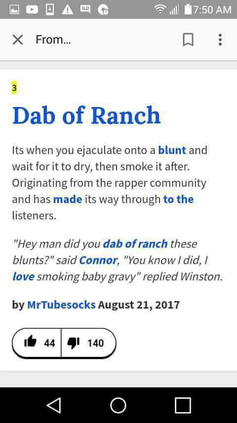 rollie rollie with a dab of ranch meaning
