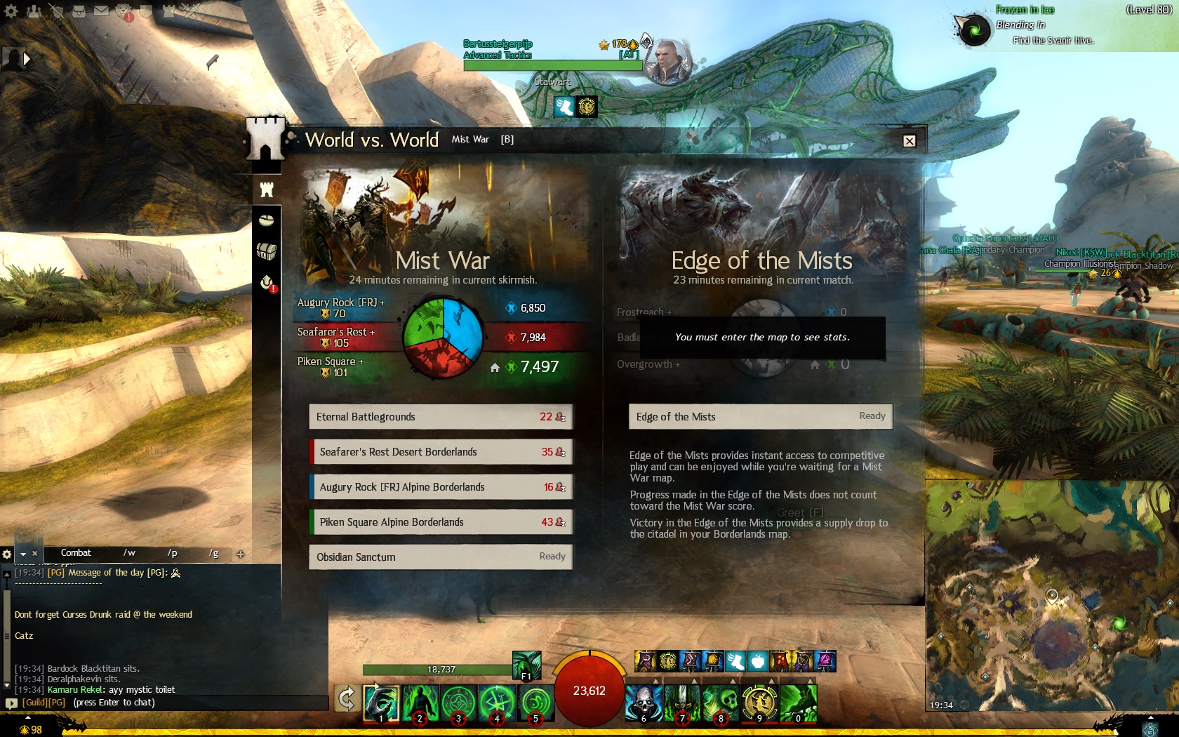 giveaway (skins + bags slots) Guild Wars 2, Friday WvW reset pumping, Pugmanding