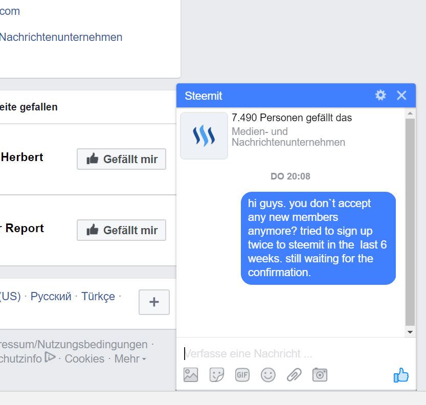 Steemit Facebook Message.JPG