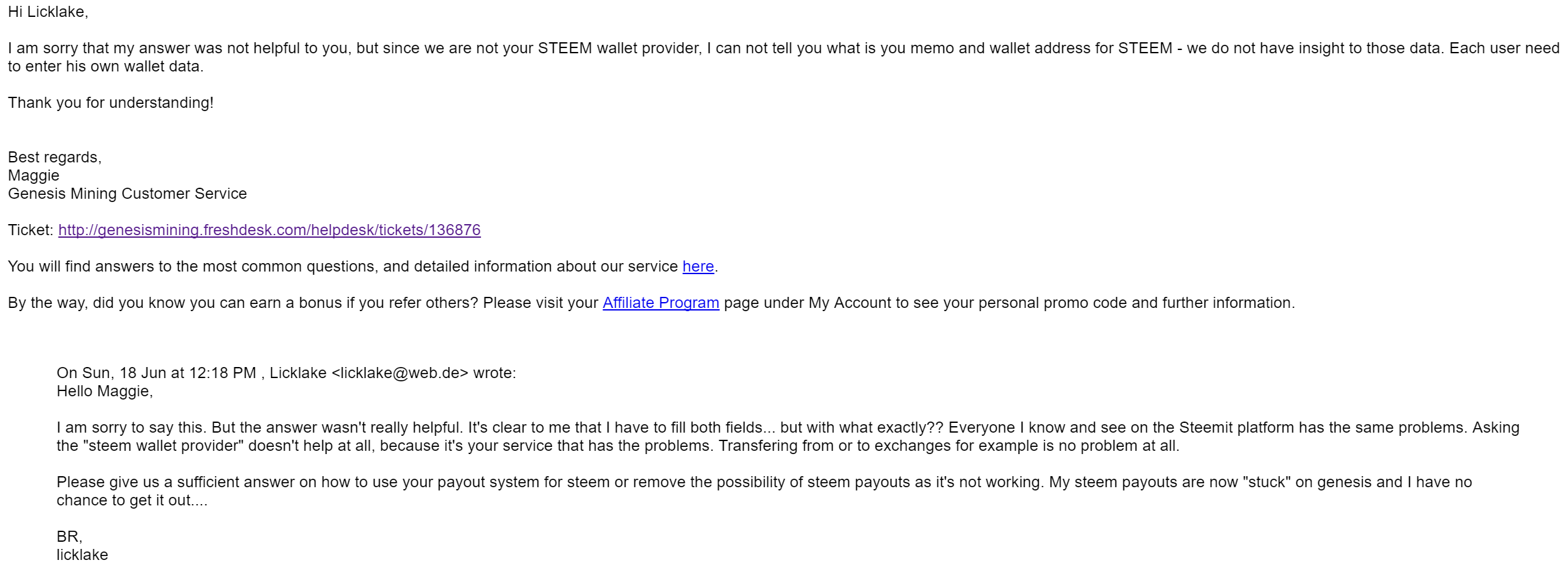 Genesis Mining Steem Payout Wallet Question Somebody Help Steemit