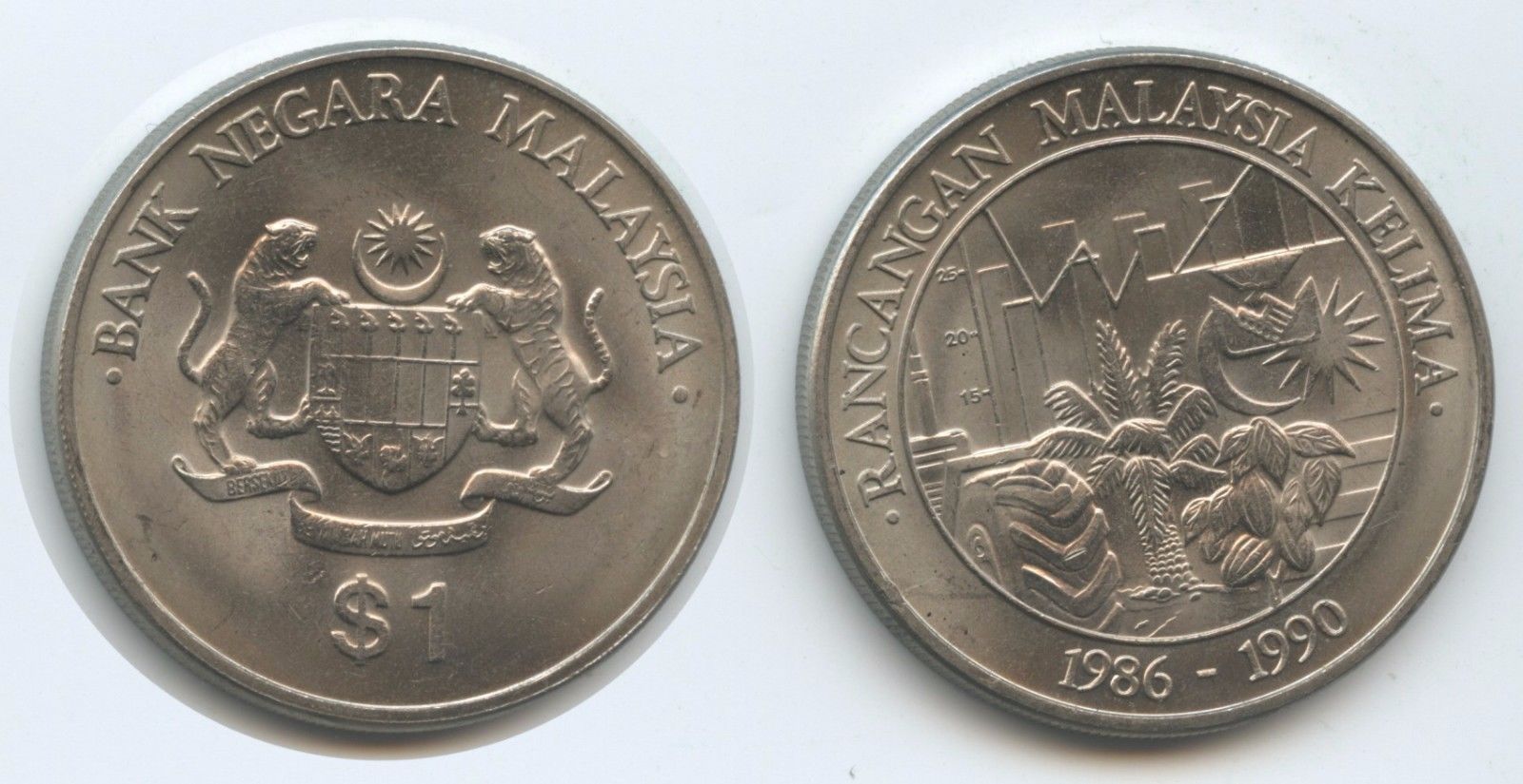 Malaysia 1986 The 5th Malaysia Plan Rmk5 Commemorative Coin Steemit
