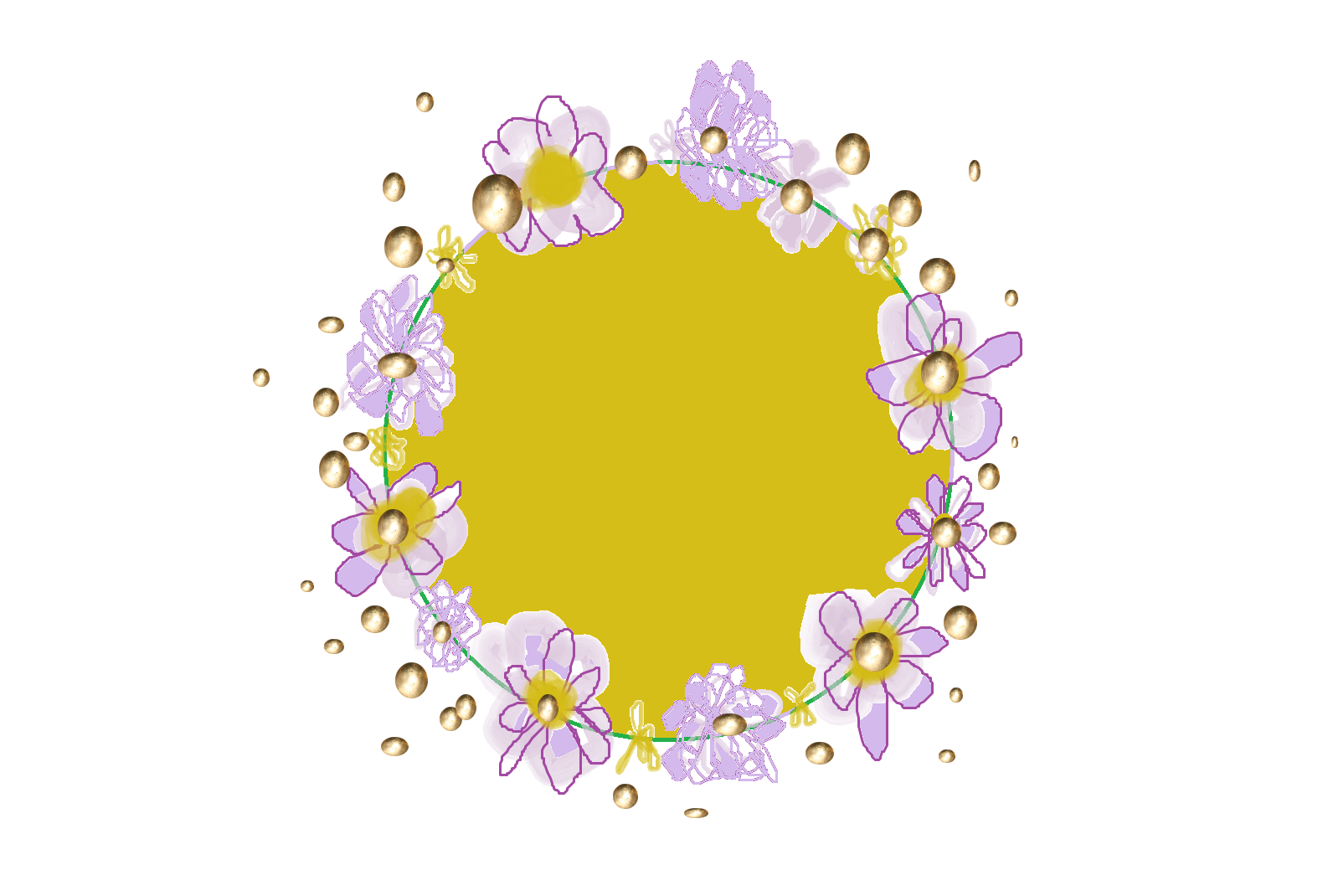 lilac circle of flowers gold centre 2.png