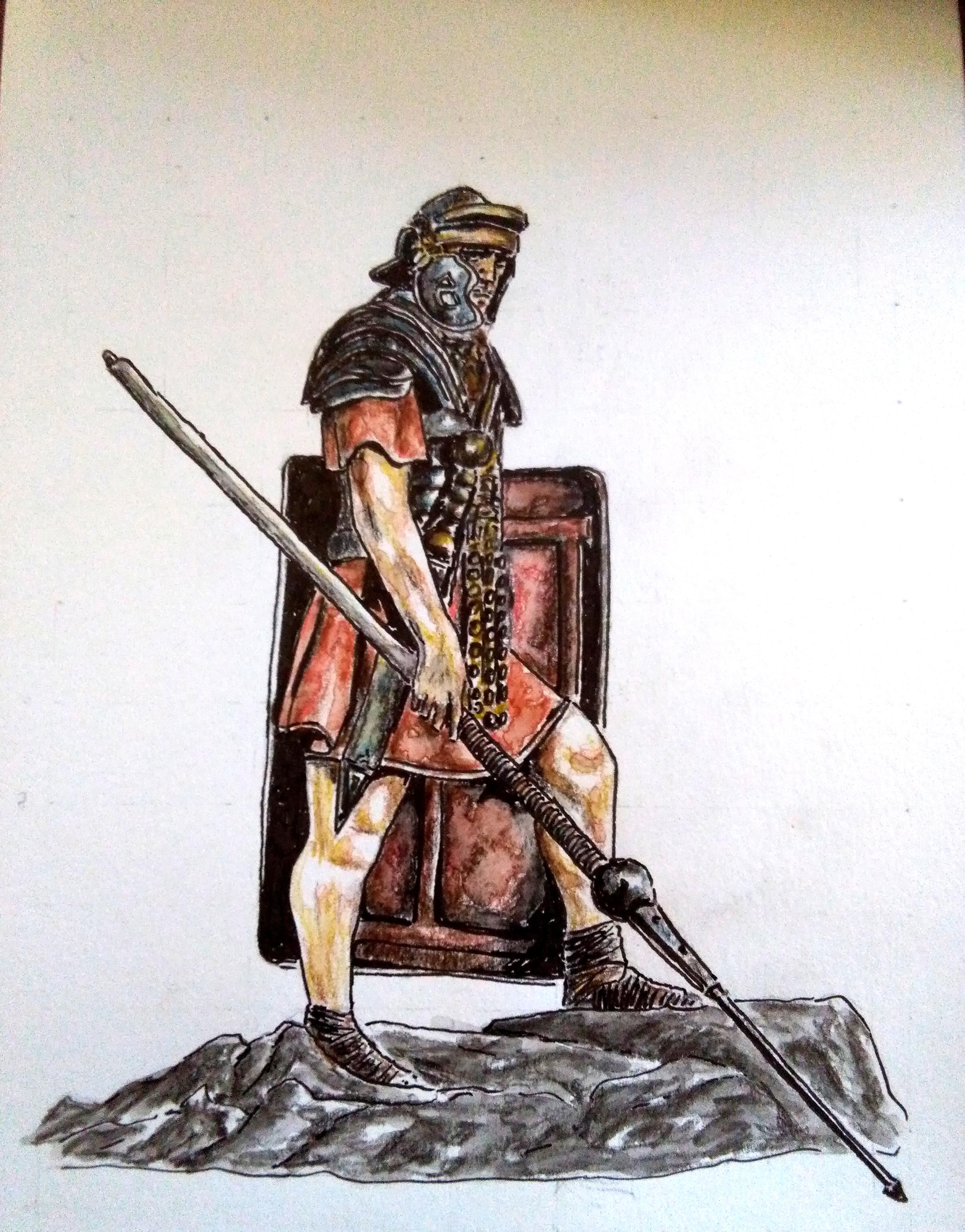 roman legionary drawing