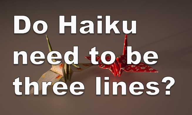 Do Haiku Need to be Three Lines? — Steemit