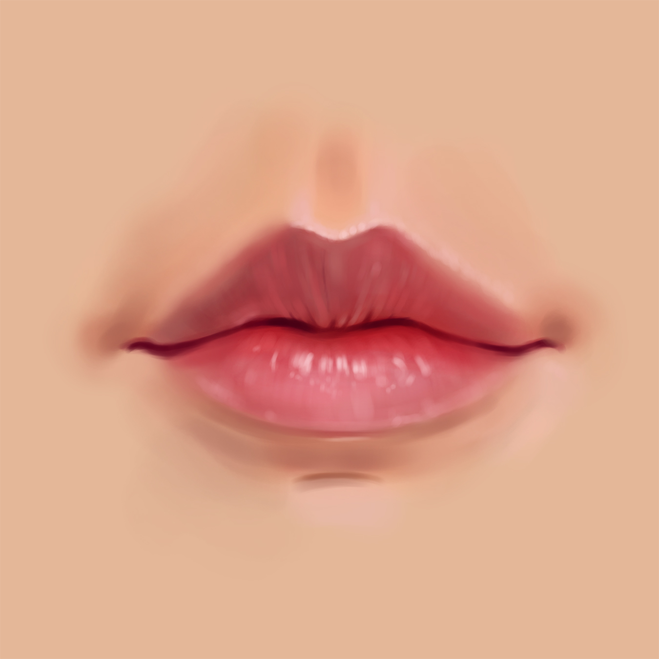 Red glossy lips sticker design | Premium PNG Sticker - rawpixel