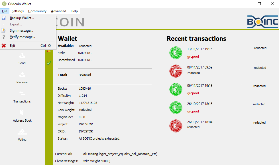 17Gridcoin wallet Overview + File redacted.png