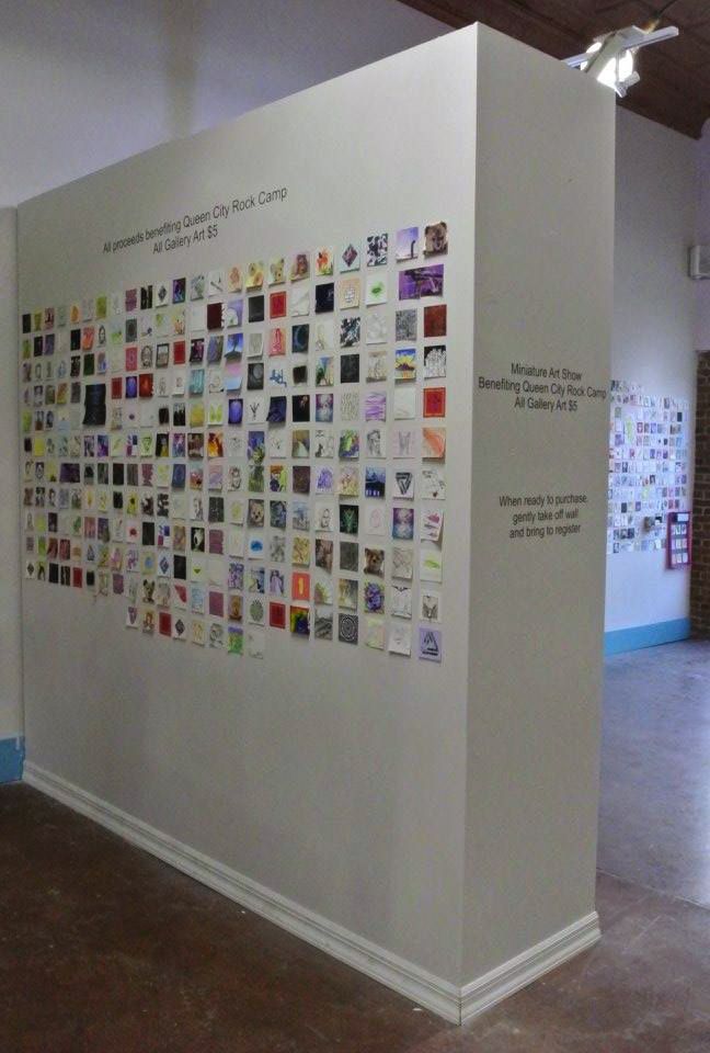 This photo shows a miniature artwork displayed at the Miniature