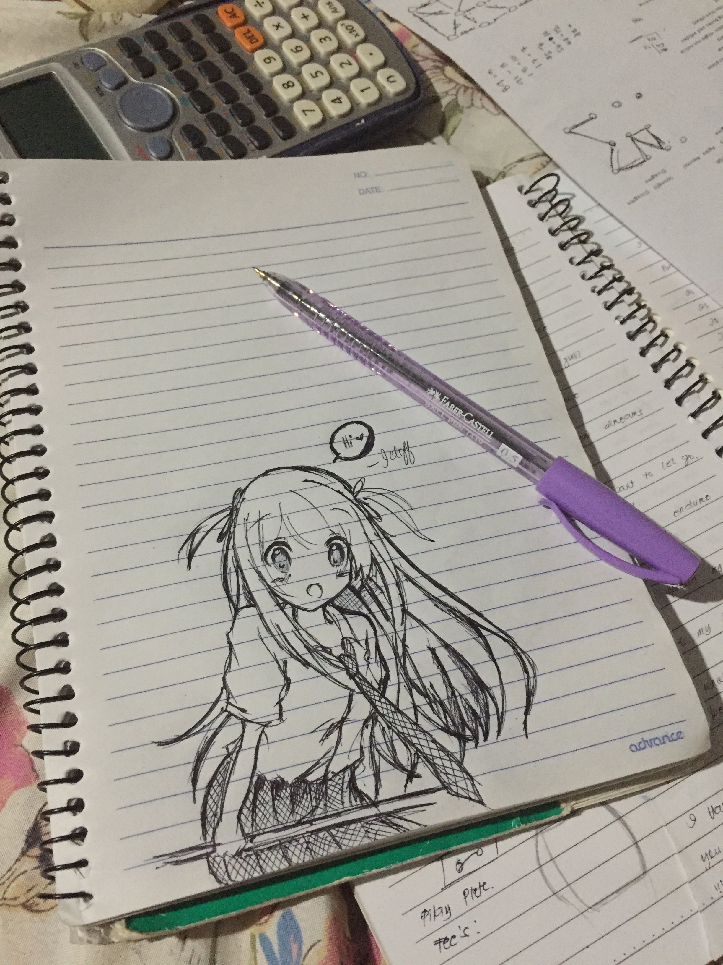 🙂 Simple Pen Anime Girl Drawing! ❤️ | by Green Cow Land | Medium
