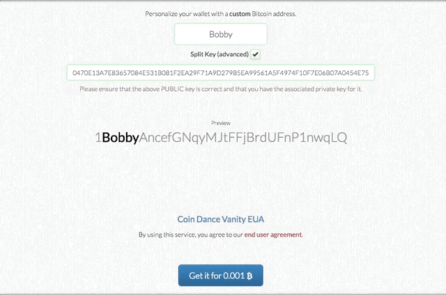 Get bitcoin address from public key