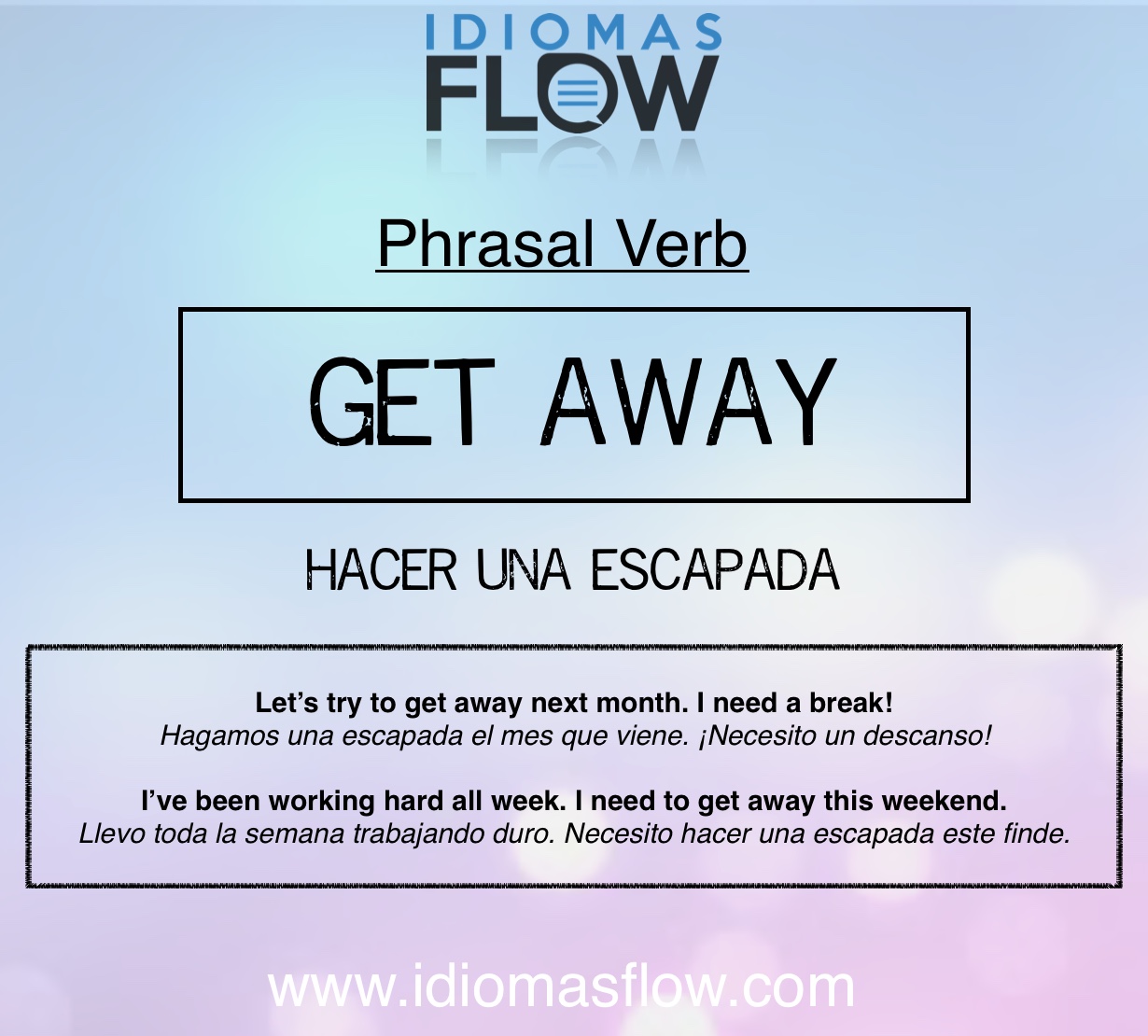 Phrasal Verbs em inglês com get: get away, get back e get by - Wizard  Idiomas