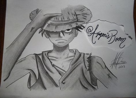 Drawing Luffy From The Anime Series One Piece For All You Steemit Friends And Art Lovers Steemit