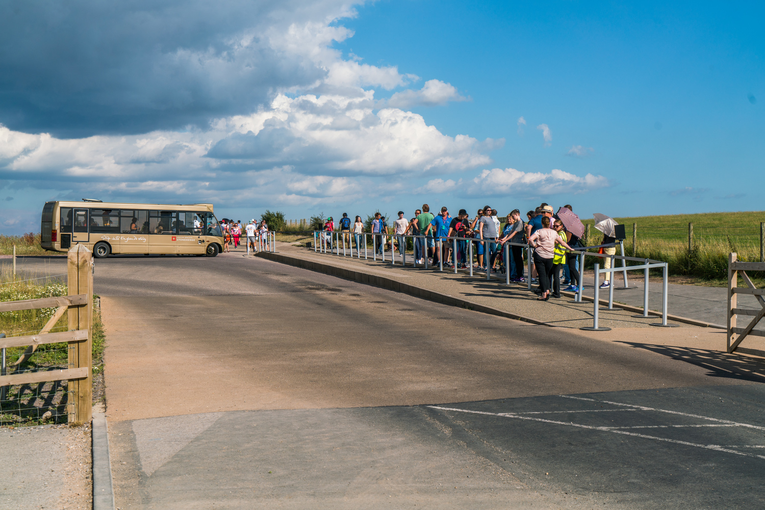 The loading/unloading zone for the shuttle buses just SE of the main intersection on the above map.