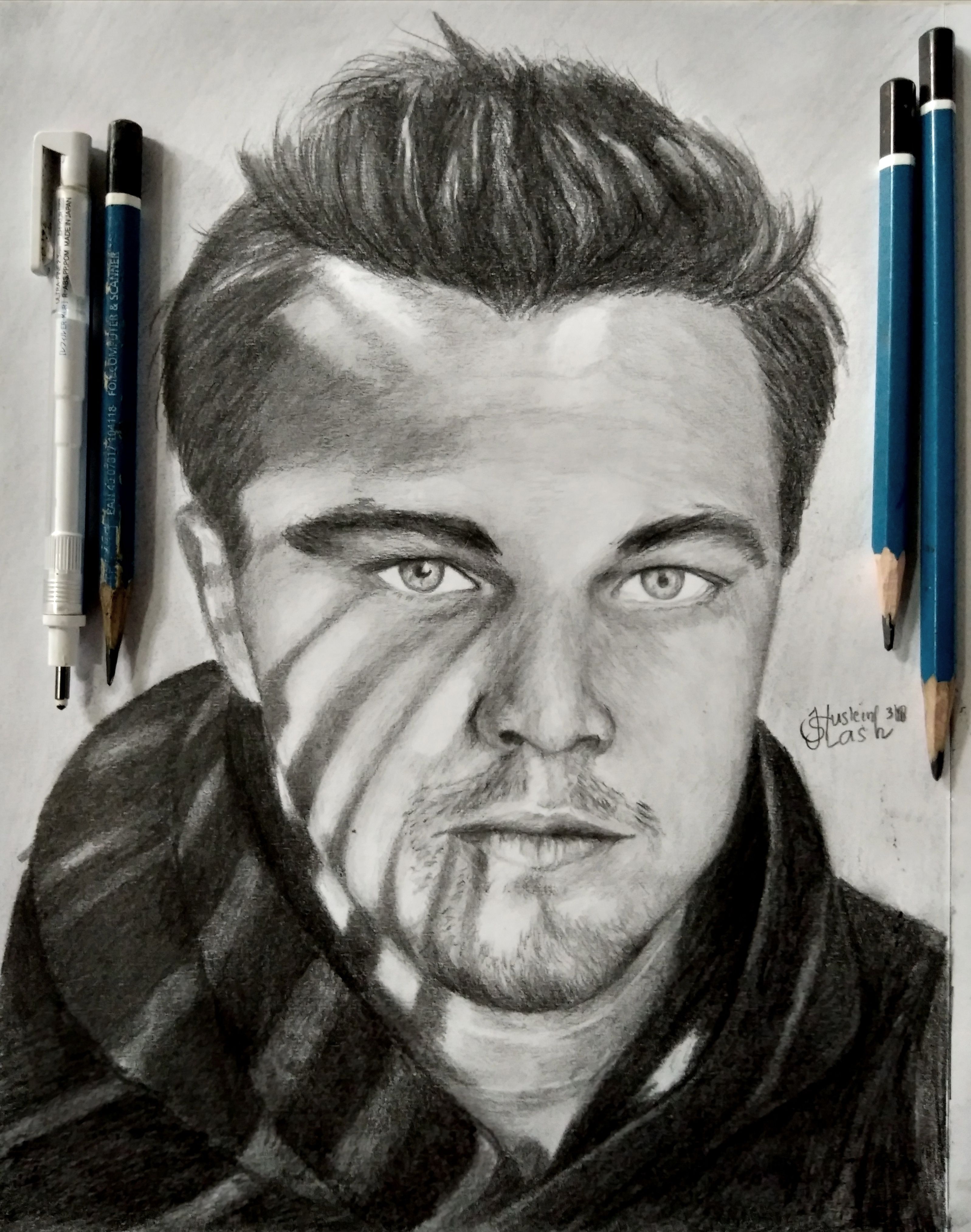 How I Draw A Realistic Portrait Leonardo DiCaprio With 