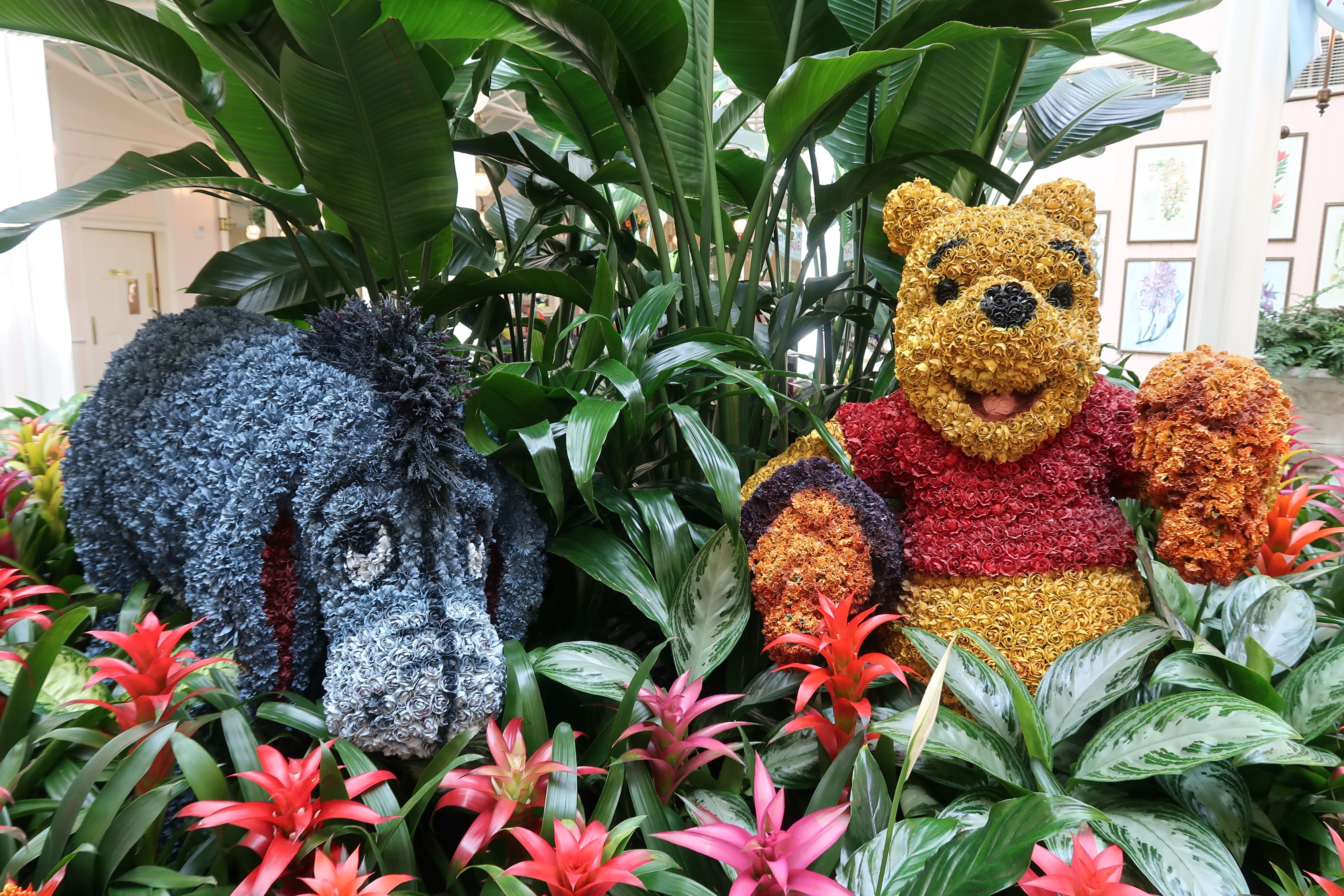 Eeyore and Winnie The Pooh made out of flowers Magic Kingdom theme park at Walt Disney World Resort September 2017.JPG