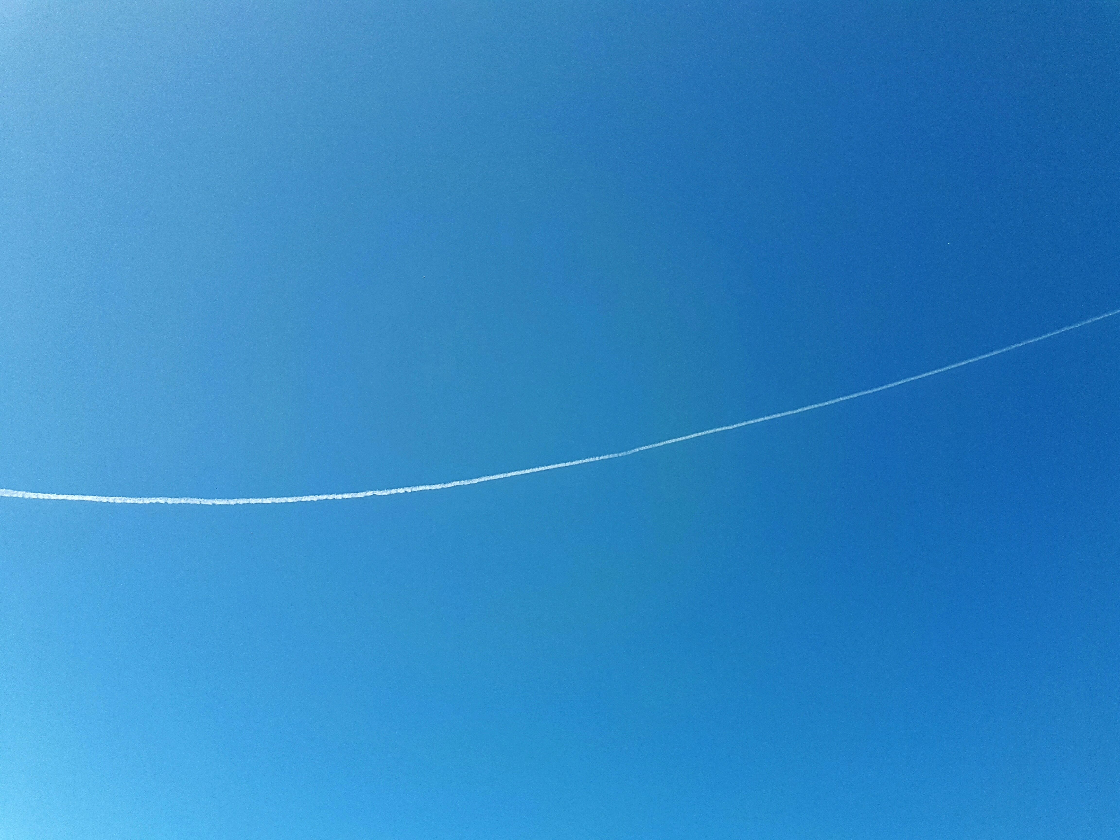 aircraft draws in the sky