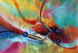 Abstract Art Color Game Ii 24 X 36 Hand Painted Art Painting