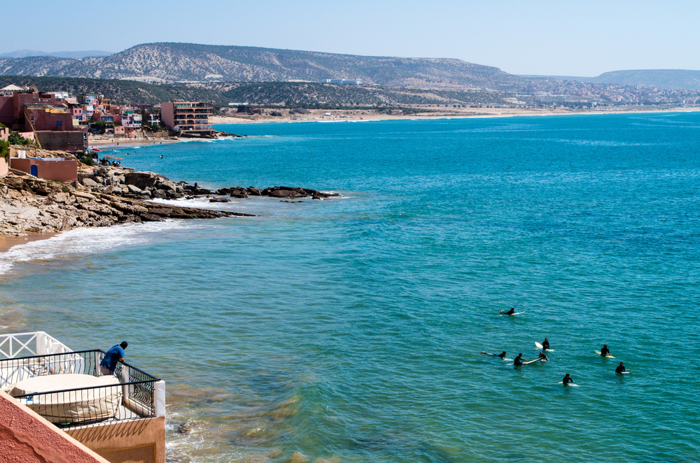 Surfing in Agadir