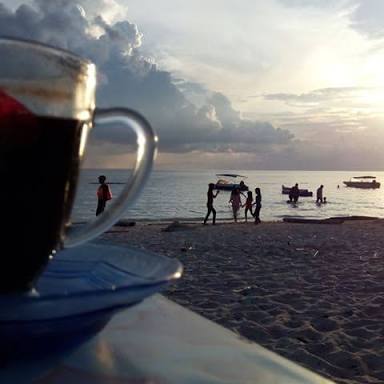 Senja Pantai Dan Secangkir Kopi Hitam Steemit