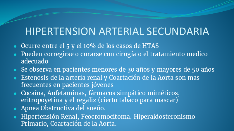 Hipertensión primaria secundaria