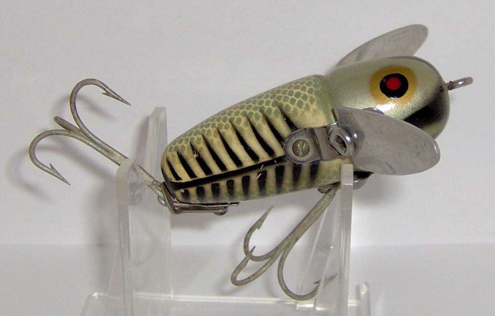 VINTAGE HEDDON CRAZY CRAWLER WOOD LURE in SILVER SHORE MINNOW  old  wood lure  — Steemit